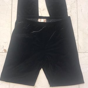 Long Elegant Legs Velvet Black Leggings 37” inseam